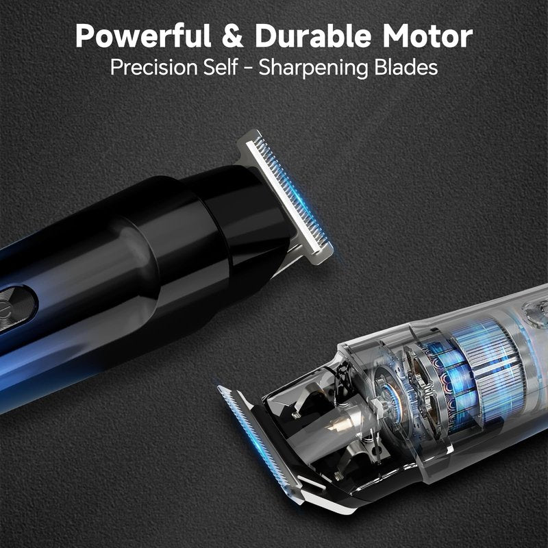 RUIBO Beard Trimmer for Men, 5-in-1 Cordless Hair Clipper Kit with Foil Razor, Waterproof Body, Nose & Ear Groomer, Precision Trimming for Beard, Hair & Body Care (DimGray)