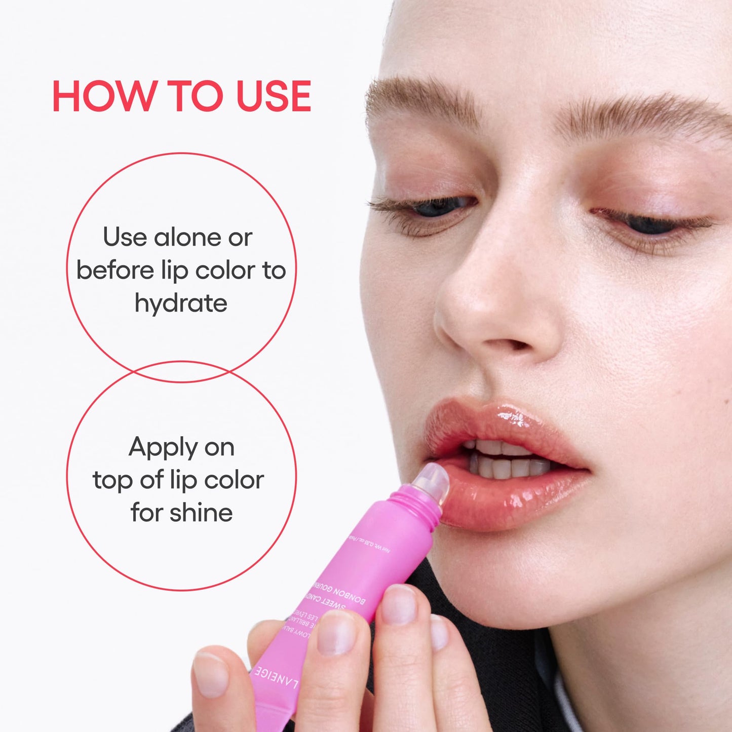 LANEIGE Lip Glowy Balm: Sheer Tinted Lip Treatment Balm Tube with Shea & Murumuru Butters for Hydrating, Moisturizing, Glossy, Non-Sticky Shine, Berry | Korean Skin Care, Vanilla
