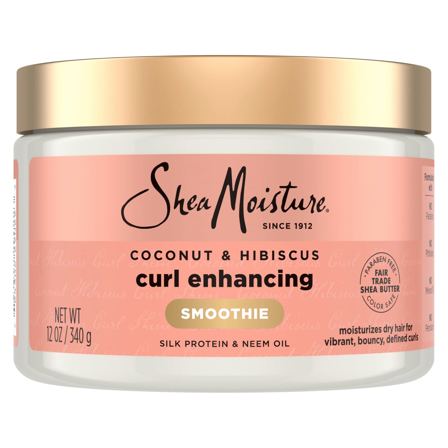 SheaMoisture Smoothie Curl Enhancing Cream Coconut and Hibiscus for Thick