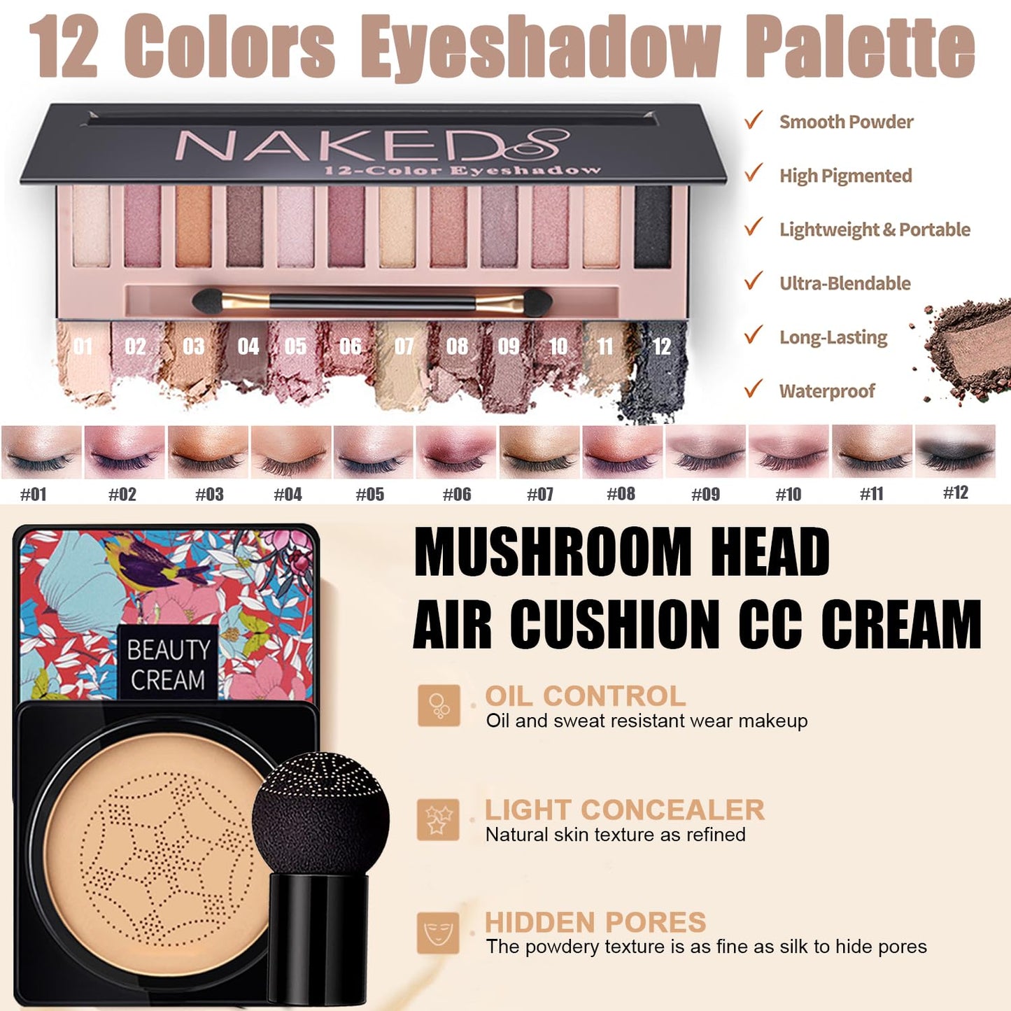 All-in-One Makeup Kit for Women - Complete Travel Gift Set with Eyeshadow, Foundation, Lipstick & More | Perfect for Teens & Girls