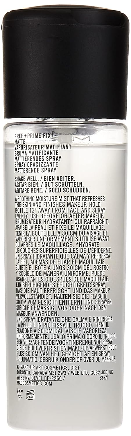 Mac Prep + Prime Fix - Matte Finish Setting Spray | 100 ml for Flawless Makeup