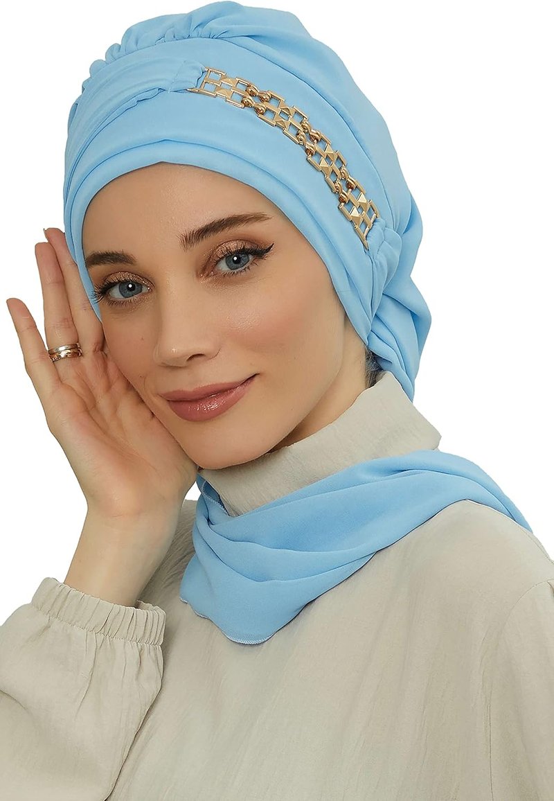 Turban for Women - Pre-Tied Chiffon Scarf | Lightweight Hijab Headwear