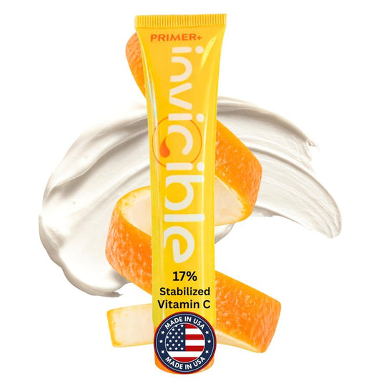 InviCible Primer+ | 17% Stabilized Vitamin C | Dark Spot Corrector + Makeup Primer | Created by a Reconstructive Plastic Surgeon | No Parabens, No Fragrance | All Skin Types | 1 fl oz