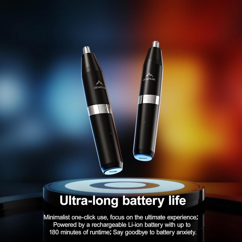 Nose Hair Trimmer for Men & Women - USB-C Rechargeable Electric Ear & Nasal Clipper | Painless Micro-Vacuum, Waterproof Travel Kit
