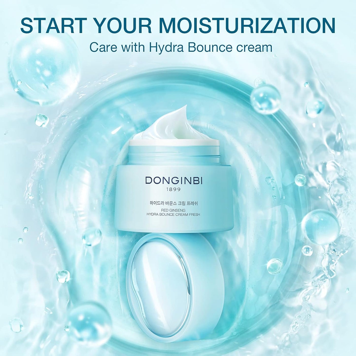 Donginbi Red Ginseng Hydra Bounce Cream - Firming Face Moisturizer with Hyaluronic Acid for Dry Skin | 0.84 oz / 25 ml