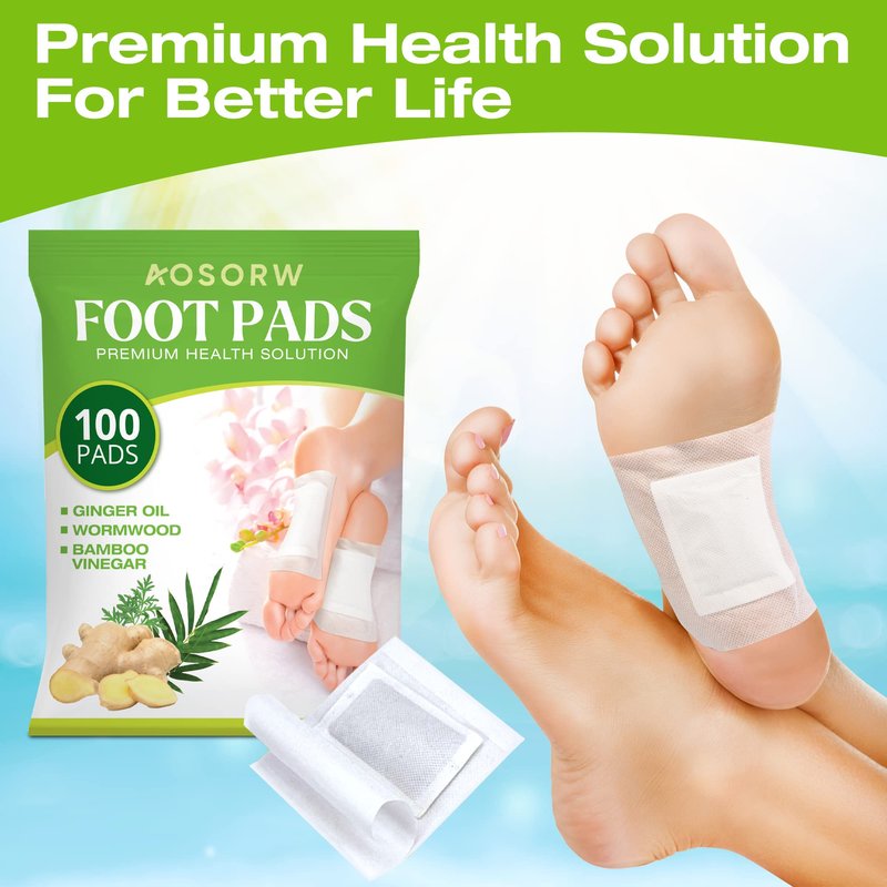 AOSORW Foot Care Pads - Daily Use Foot Patches - Easy-to-Apply Adhesive Pads for Personal Foot Care Routine - (Green, 100 Pads)