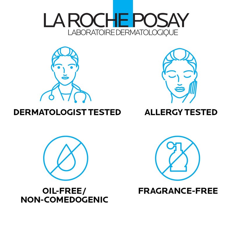 La Roche-Posay Toleriane Hydrating Gentle Facial Cleanser, Daily Face Wash with Ceramide and Niacinamide for Normal to Dry Sensitive Skin, Oil-Free, Fragrance Free