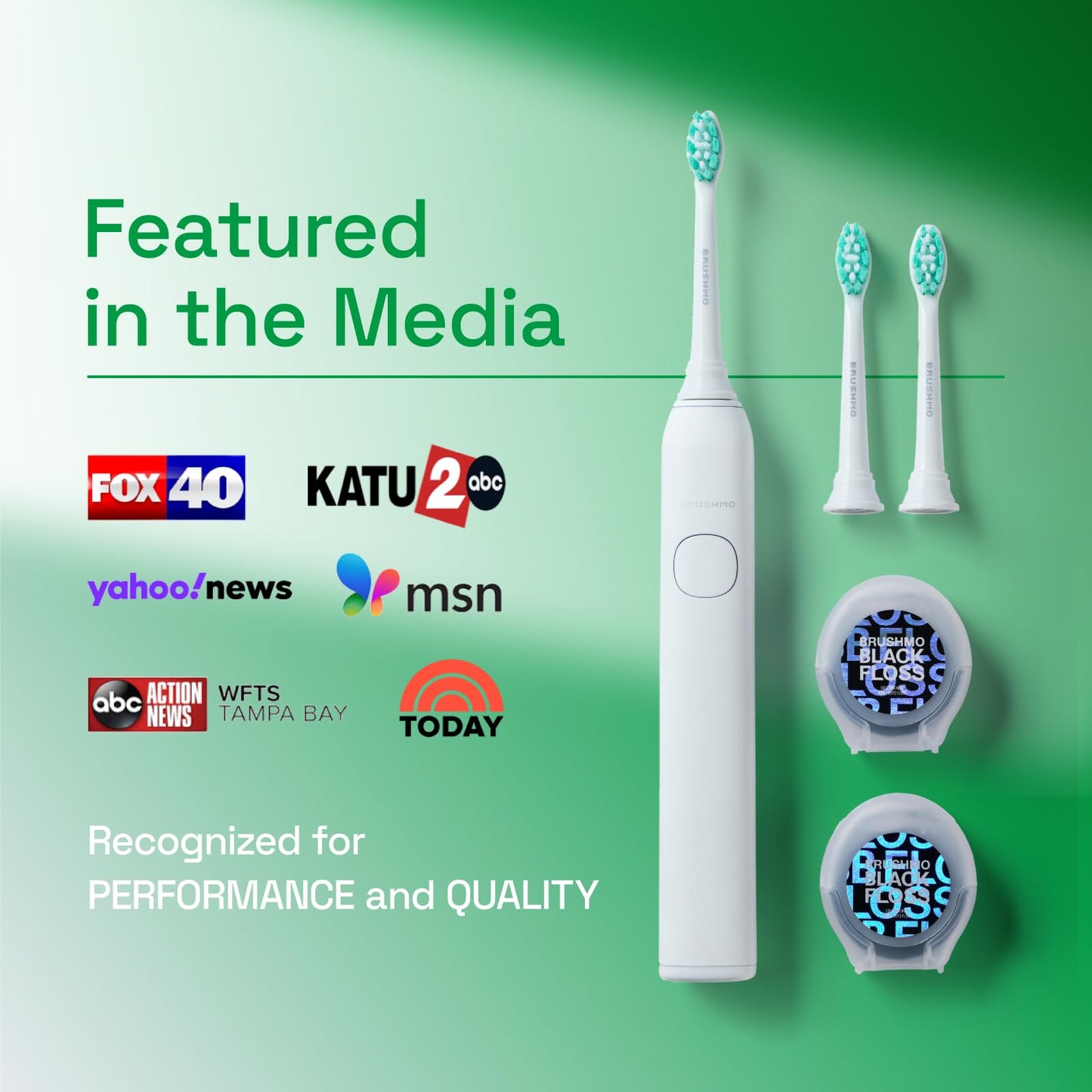 Brushmo Plaque Control Replacement Toothbrush Heads, Compatible with Philips Sonicare Click-on Electric Toothbrush Handles, 8 Standard Replacement Heads, Soft Dupont Bristles, BM928, White
