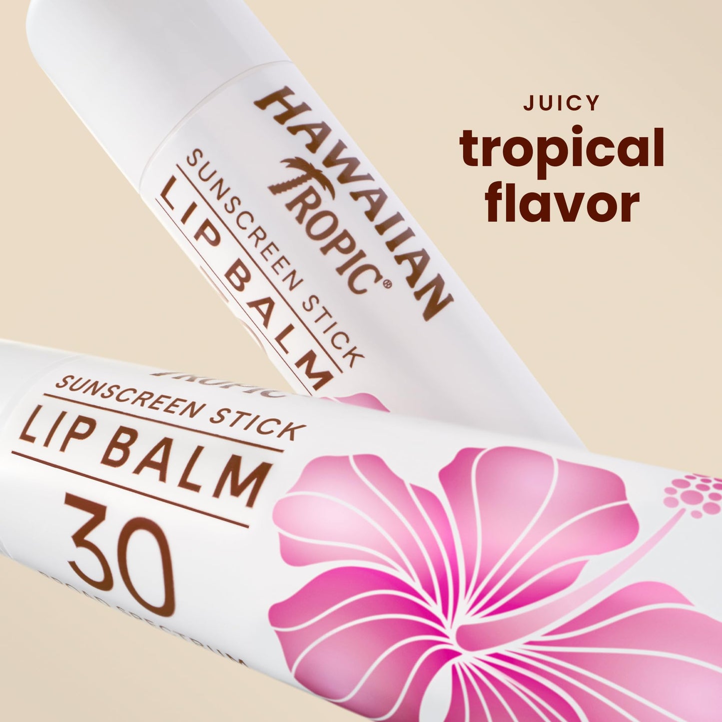Hawaiian Tropic Tropical Lip Balm SPF 30 | SPF Lip Balm, Beach Essentials, Travel Sunscreen for Lips, Beach Necessities, Summer Essentials, Sunblock for Lips, Sun Protection, 0.14oz (Pack of 10)