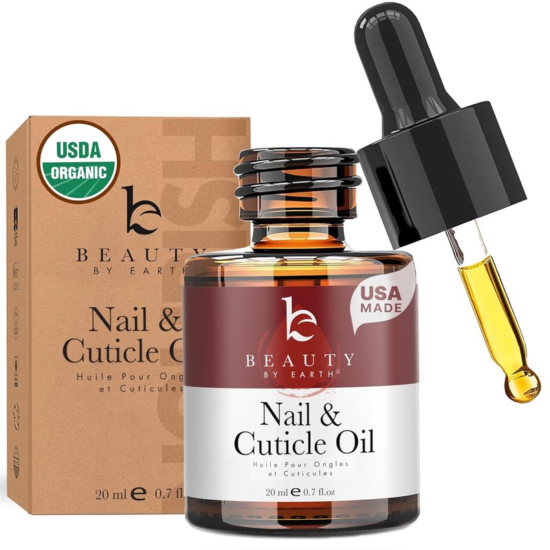 Organic Nail and Cuticle Oil - Jojoba & Vitamin E for Growth, Strength | Natural Nail Care & Repair