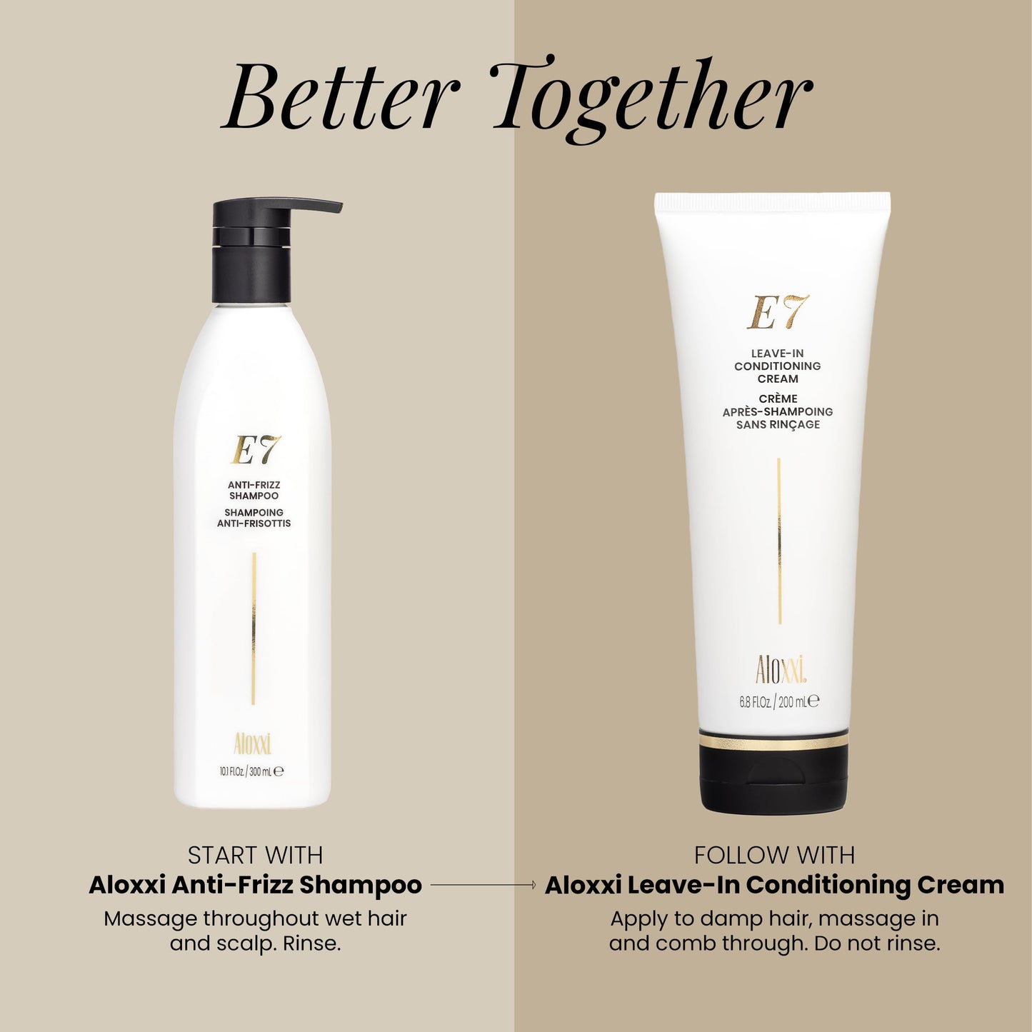 ALOXXI E7 Leave-In Conditioning Cream, Hydration & Intense Repair for Dry, Frizzy & Damaged Hair, Paraben-Free, 6.8 Fl Oz