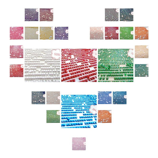 40000PCS AB Beads for Diamond Painting, Diamond Painting Accessories, 20 Colors Square Drills Rhinestones for Crafts, Bead Art or Nails Art, 2.5MM