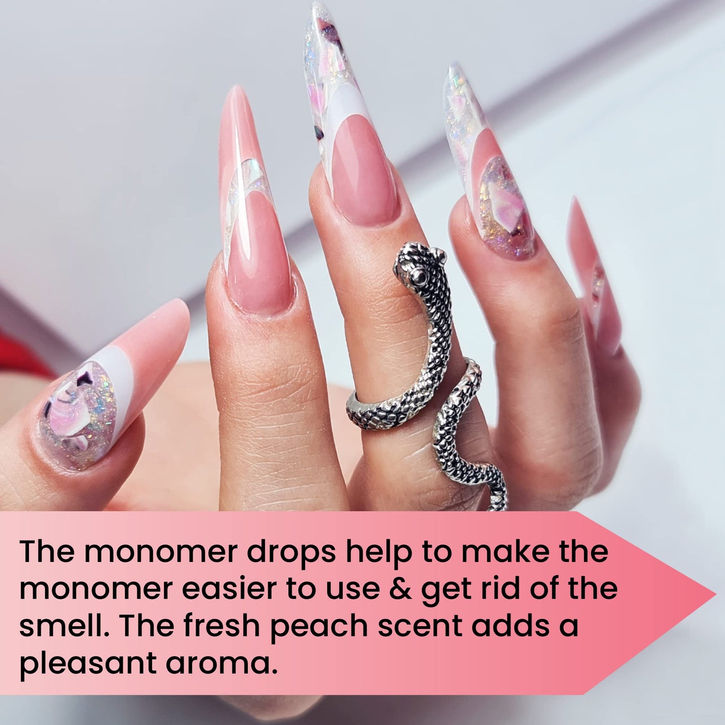 Mia Secret Monomer Drops - Peach Scent - 1oz - Odor Neutralizer - Liquid Acrylic