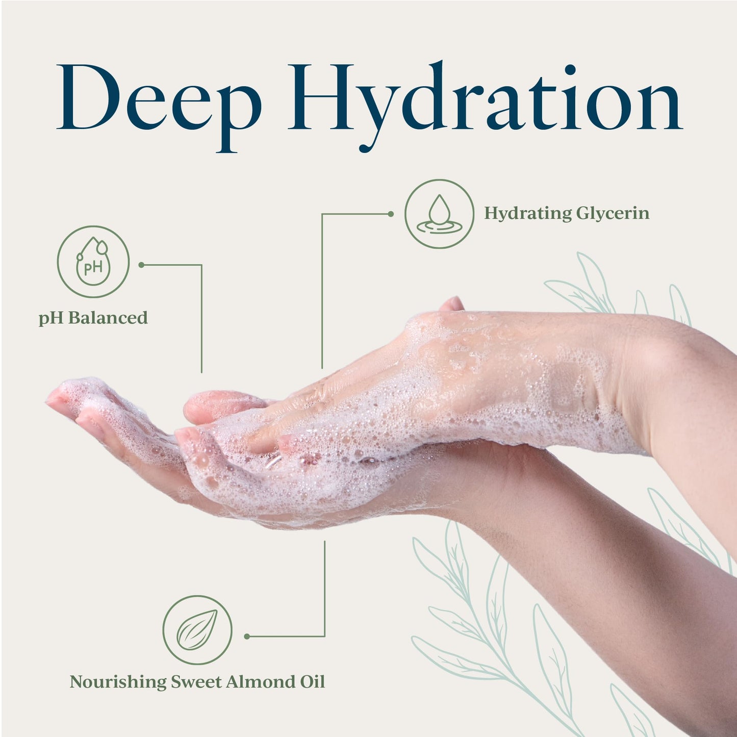 Provence Sante Natural Liquid Soap - Moisturizing Almond Oil Hand Soap with Fresh Linden Blossom Scent - Elegant Pump Dispenser for Kitchen & Bath (16.9 oz)