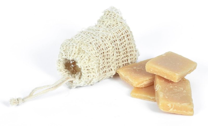 Pure Castile Bar Soap - Handmade with Fair Trade Organic Oils | 15 oz Unscented with Eco Scrub Bag