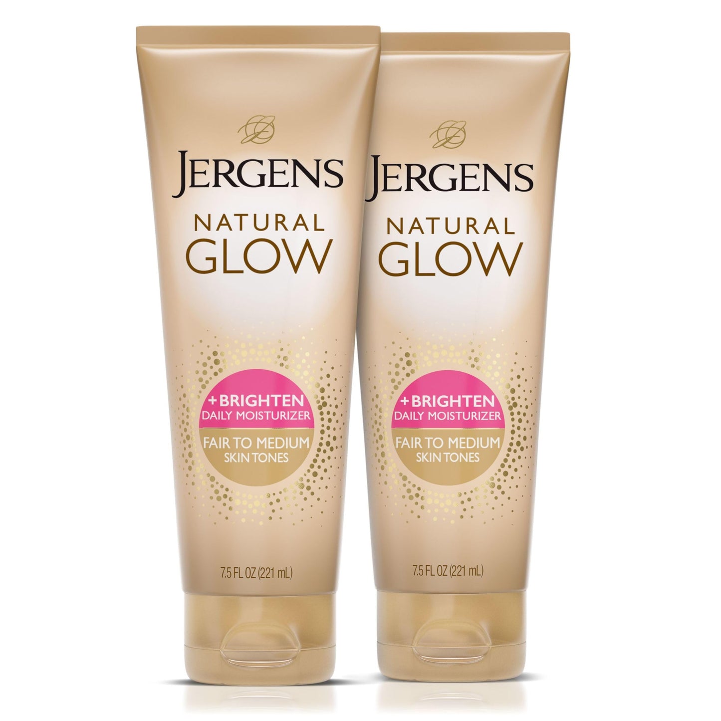 Jergens Natural Glow Self Tanner Body Lotion, Fair To Medium, 7.5 oz, 2 pk