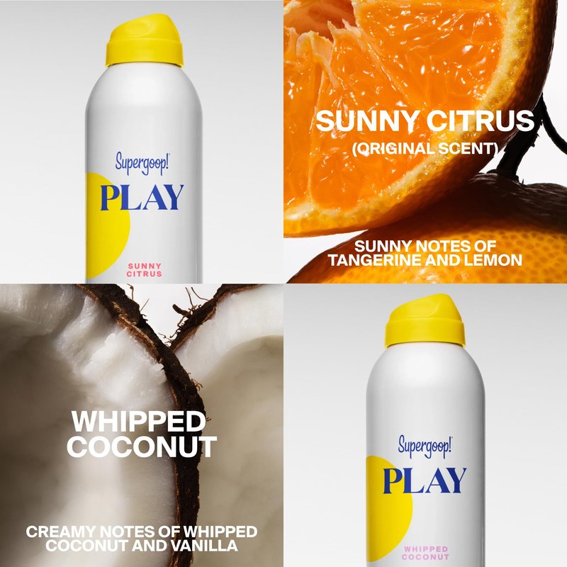 Supergoop! PLAY SPF 30 Antioxidant Body Mist w/Vitamin C - 6 fl oz - Broad Spectrum Sunscreen Spray - Great for Active Days - Sunny Citrus