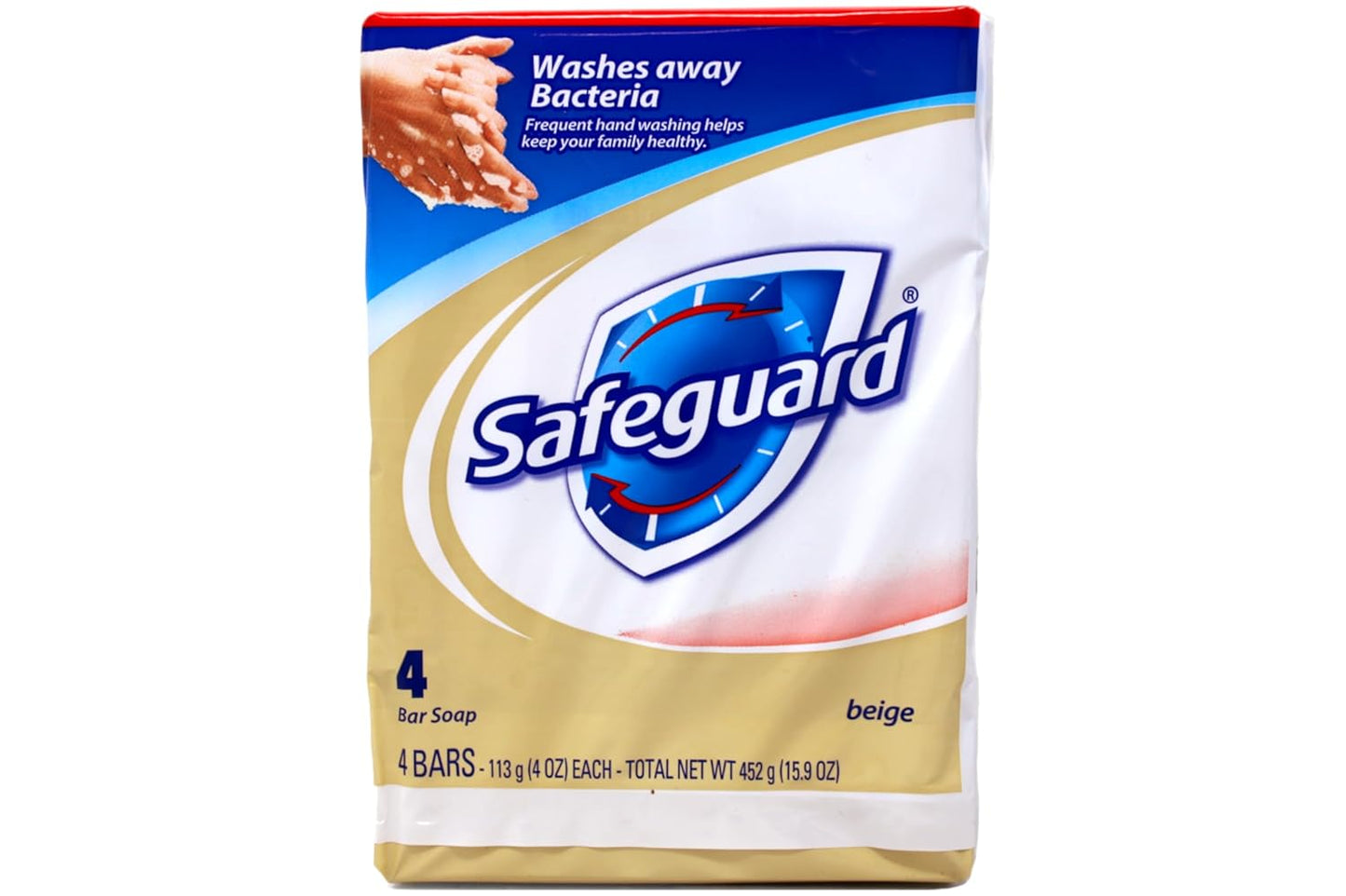 Antibacterial Hand Bar Soap - Safeguard 4 Oz | Pack of 8 Bars (32 Total)