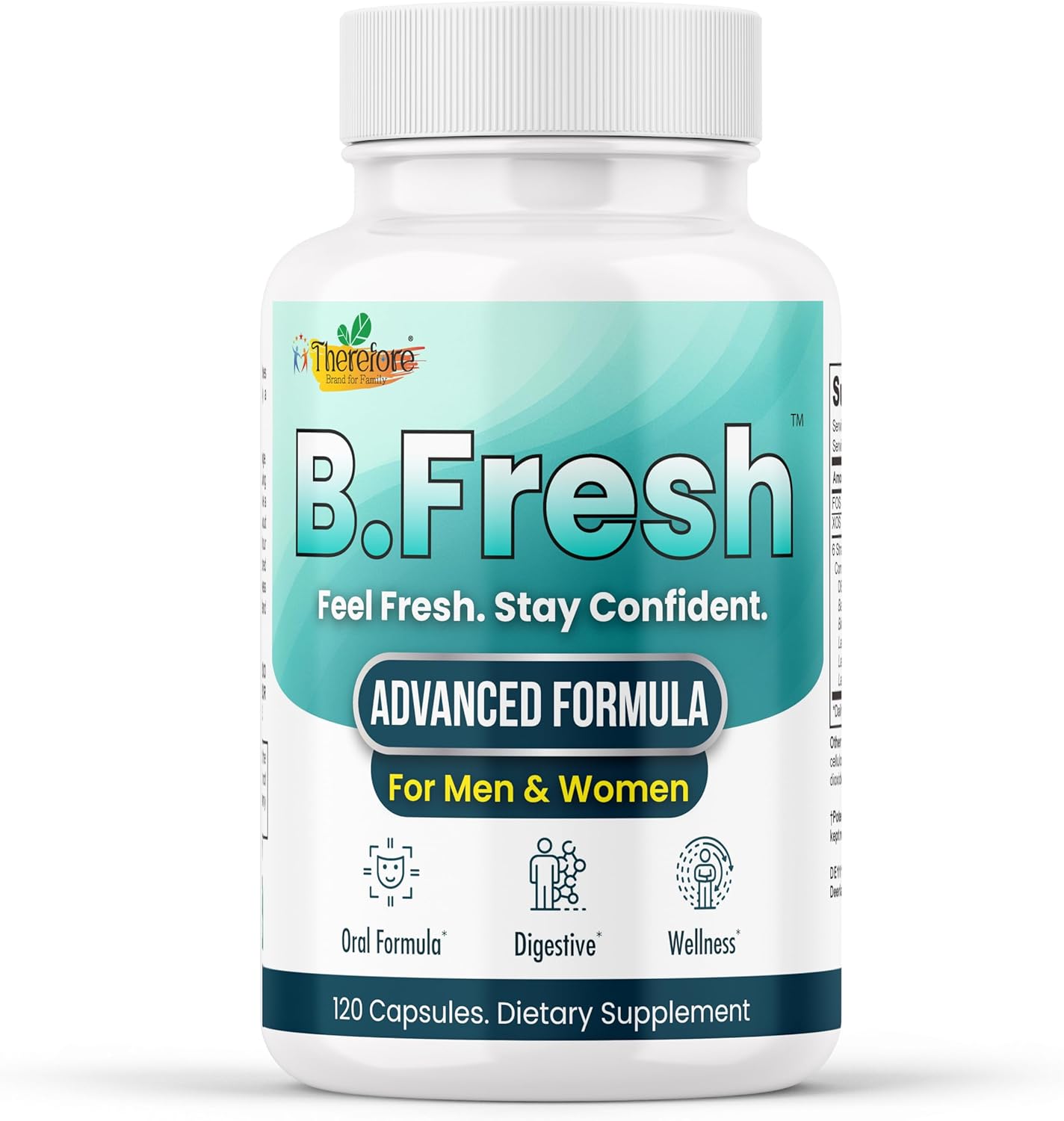 Fresh Breath Oral Probiotics - Dental Supplement for Gum Health & Oral Microbiome Balance | 120 Capsules with Lactobacillus