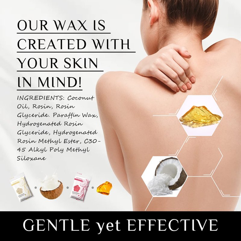 Digital Hair Removal Waxing Kit - Pink Hot Wax Warmer Pot for Face, Eyebrow, Body | 25 Accessories for Sensitive Skin