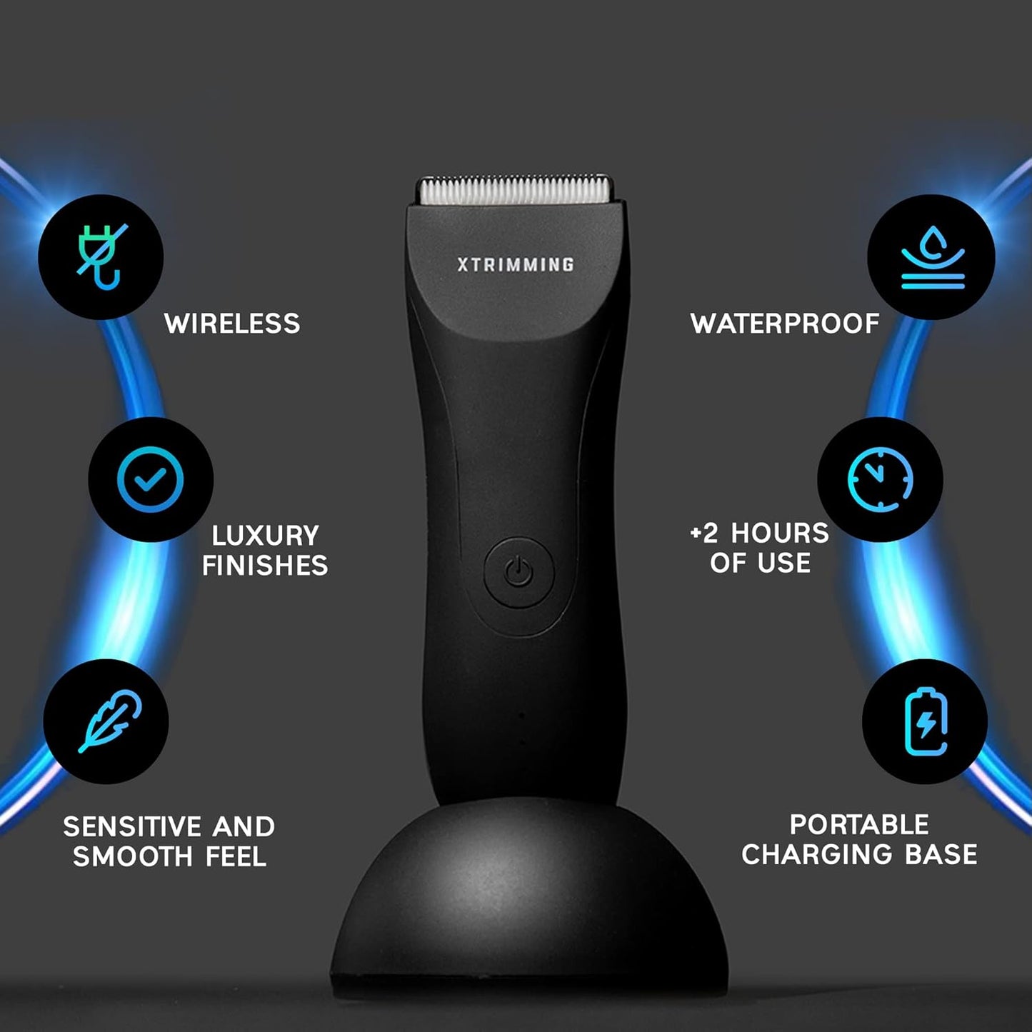 Men's Body Hair Trimmer - Personal Groomer for Smooth Shaving | Waterproof Design, Ergonomic Grip