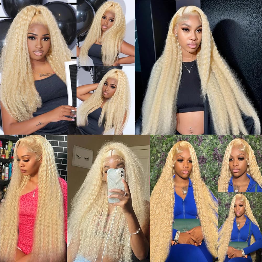 Color 613 Bundles Human Hair Blonde Curly Bundles 20 Inch Unprocessed Brazilian Virgin Hair