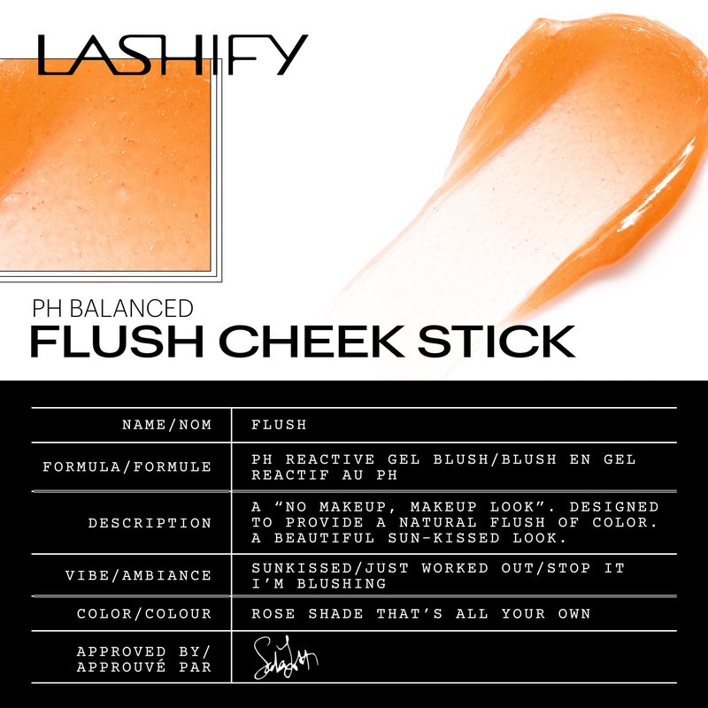 Lashify Flush for Cheeks and Lips - Compact All In One Stick - Sun-Kissed Glow for Cheeks and Lips