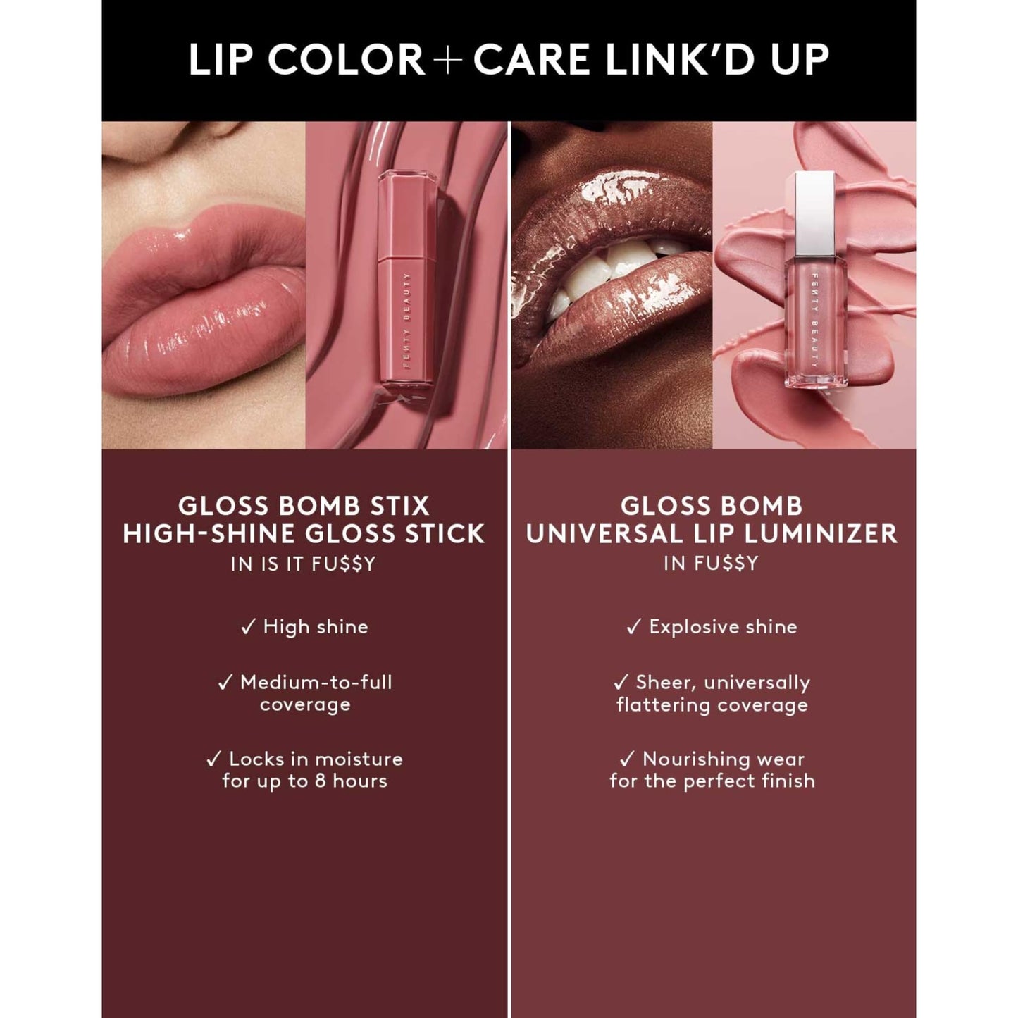 Gloss Bomb Stix High Shine Gloss - 01 Blazd Donut by Fenty Beauty for Women - 0.12 oz Lipstick
