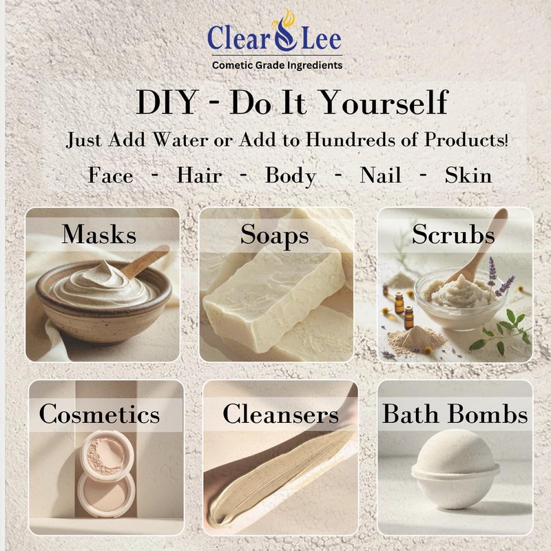 Kaolin Clay Powder - 100% Pure Cosmetic Grade for Skin Detox & Rejuvenation | 5 LB