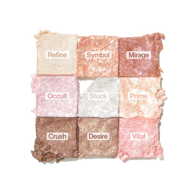 Glitterpedia Eye Shadow Palette - Versatile Shimmer & Glitter Textures | Perfect for Brown & Blue Eyes