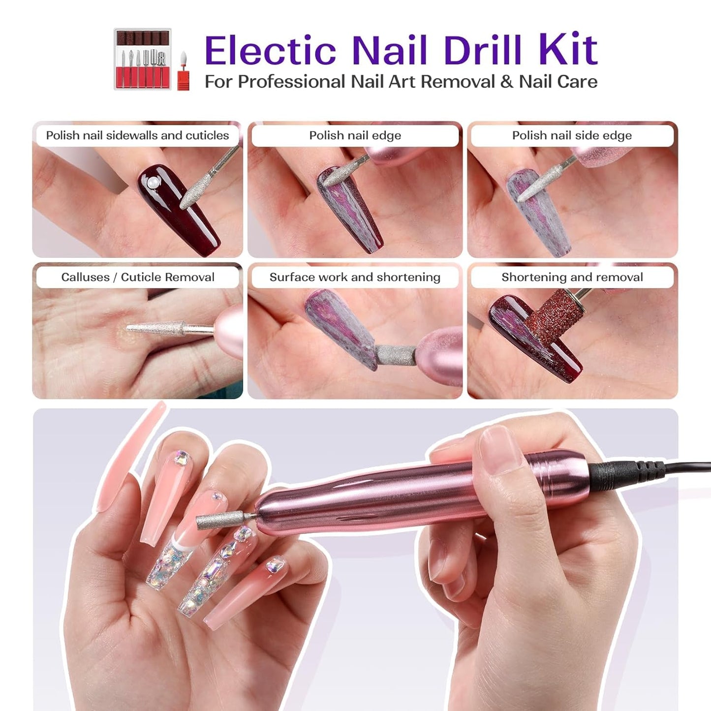 Acrylic Nail Kit for Beginners - Complete Professional Set with Drill, Powder & Liquid | DIY Manicure Supplies