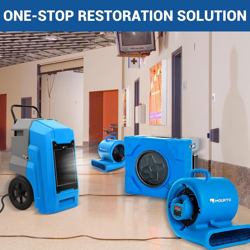 Water Damage Restoration Combo Package - 12 Air Movers, 2 Air Scrubbers & 2 LGR Dehumidifiers