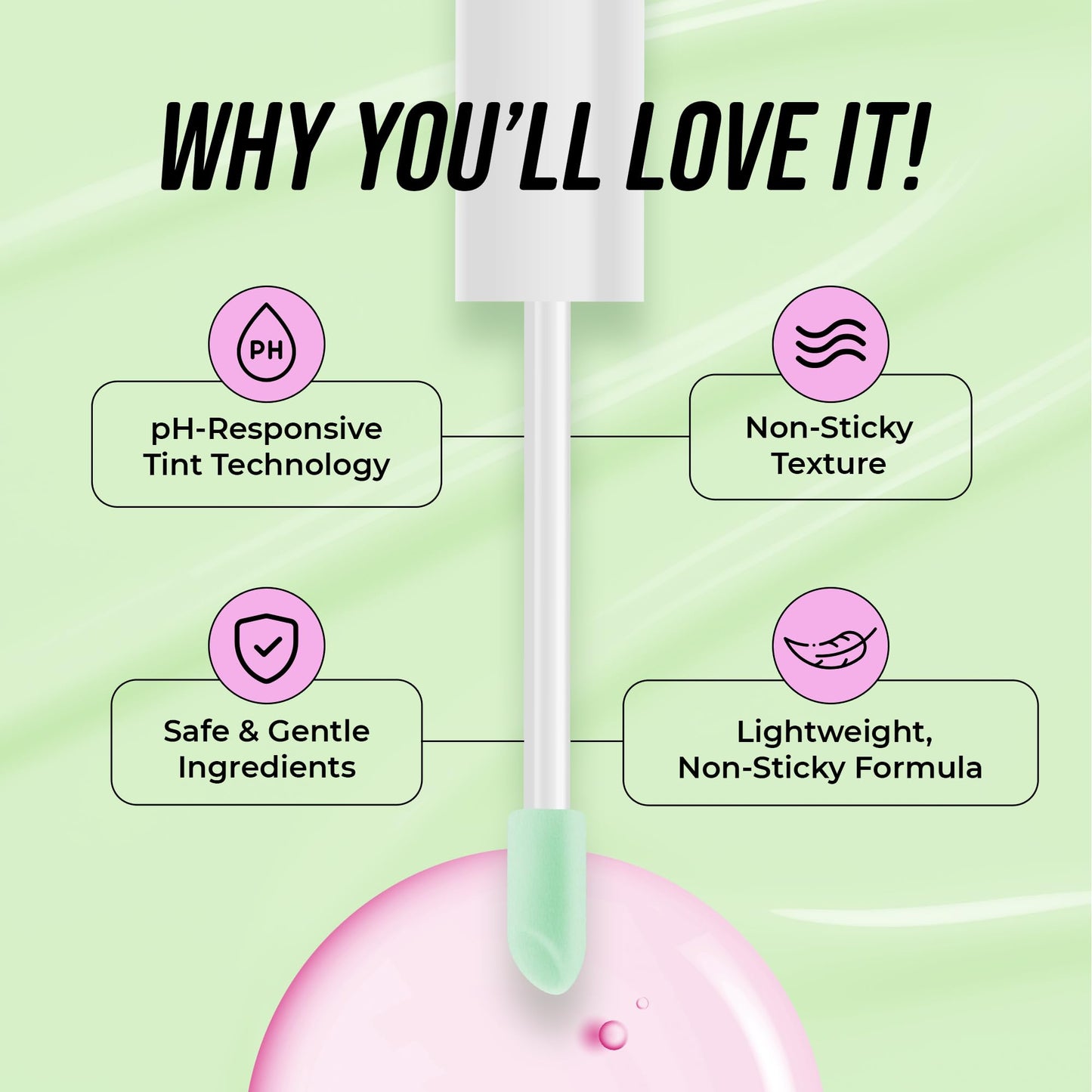 The Beauty Spy Yuli Color Changing Lip Oil | Hydrating Lip Gloss Korean | pH-Reactive Non Sticky Lip Gloss Formula With Argan Oil, Squalane, Shea Butter | Glass Shine Effect (Green Plum)