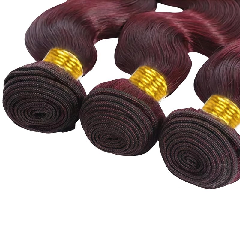 Burgundy Bundles Human Hair 99J Body Wave Bundles 8 10 12 inch Brazilian Hair 3 Bundle Wine Red Virgin Remy Hair Weave 100g Per Bundle