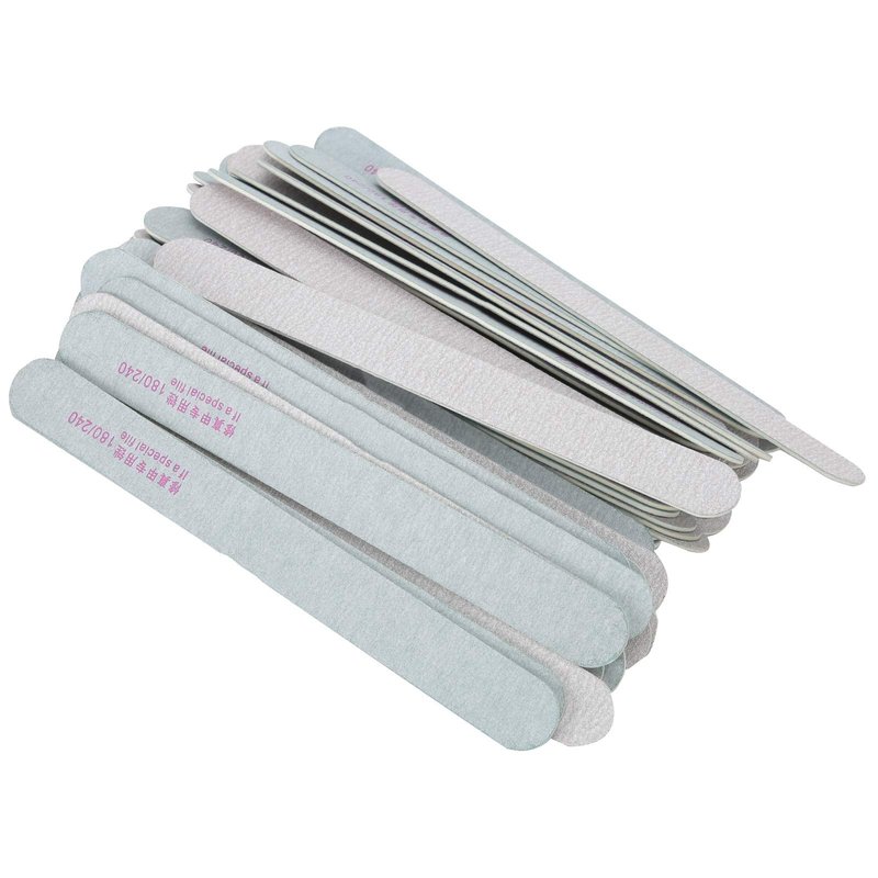 50Pcs Nail Files - 180/240 Grit Nail Art Buffering Files Double Sided Fingernail Files Professional Emery Boards Nail Care Files Manicure Pedicure Tools for Acrylic Artificial