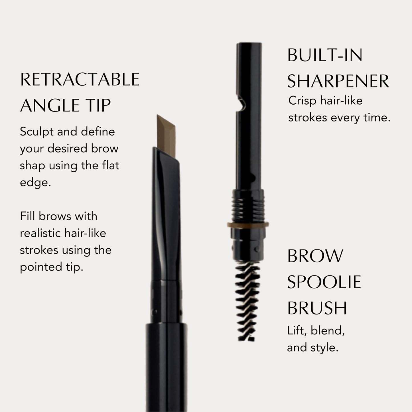 Xtreme Lashes Arch Defining Brow Pencil, Light Brown, Waterproof, Smudge-Proof, Long-Lasting Makeup, Vegan, Angled Tip Eyebrow Pencil with Spoolie Brush