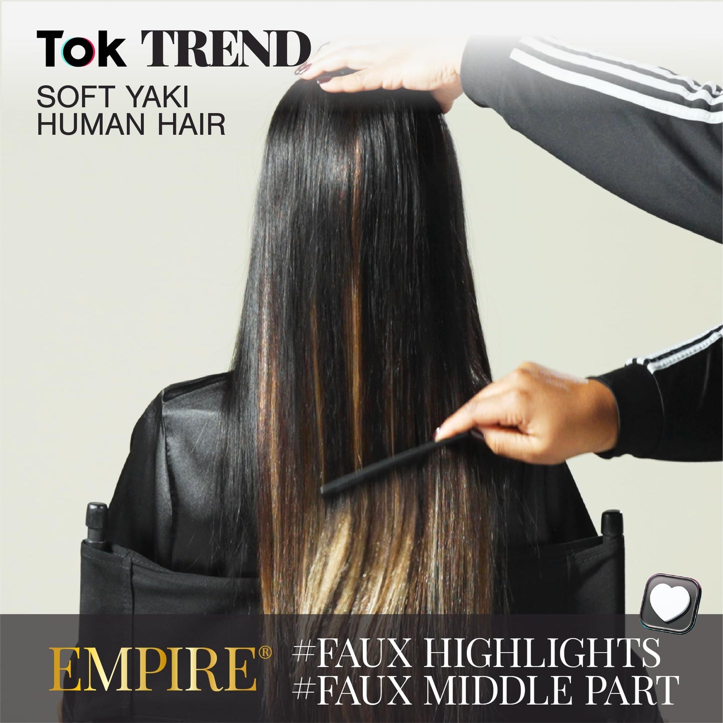 Sensationnel Empire yaki human hair - Tangle Free Weaving for Quick Weave and Sew in Styles for Faux Highlights and Fauxmiddlepart Leave Out - 1 Pack (12 inch, 1 JETBLACK)