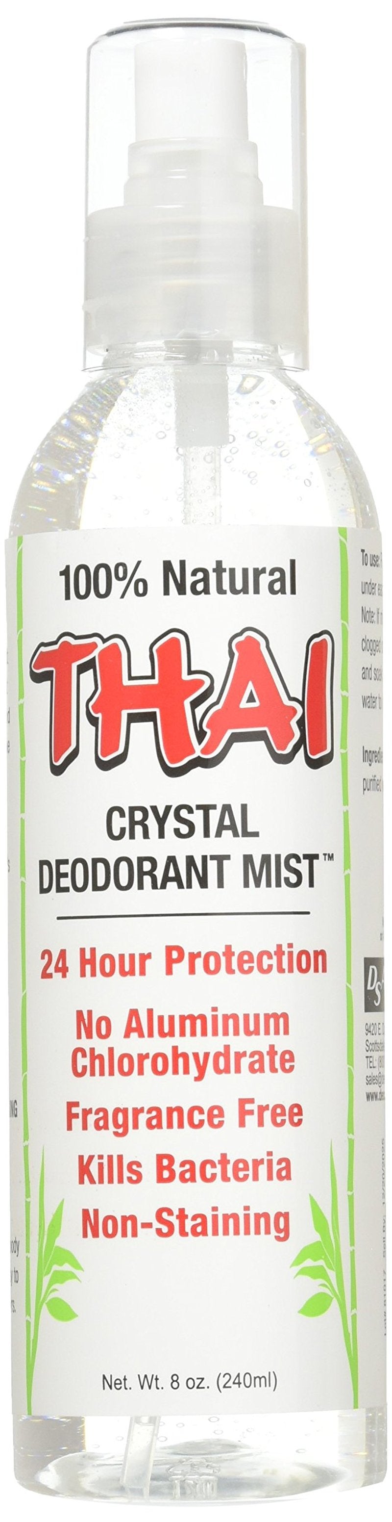 Thai Deodorant Stone Crystal Deodorant Mist, 8 Oz (Pack of 6)