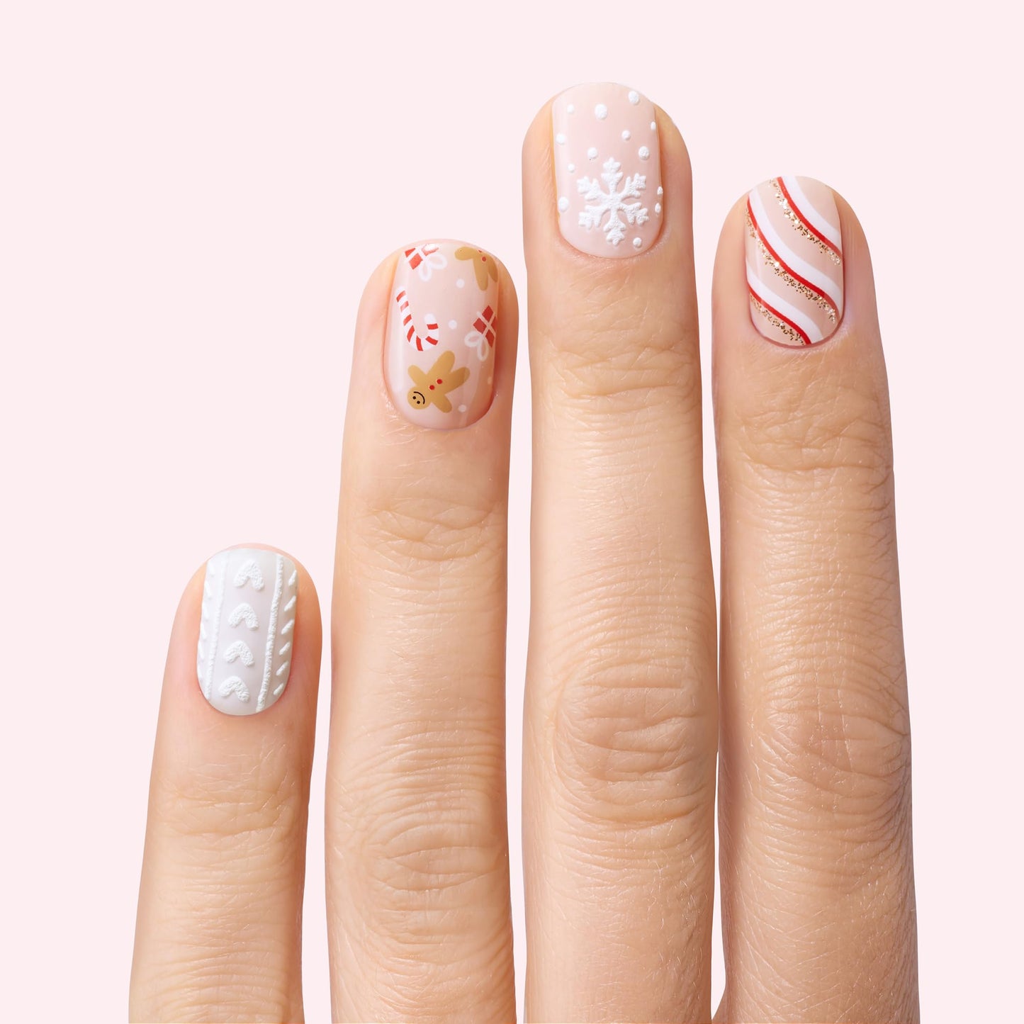 Dashing Diva Gloss Kit - Ginger Me Up - UV Free, Chip Resistant, Long Lasting Gel Nail Stickers - 3-Piece Manicure Set - Contains 46 Wraps, 2 Prep Pads, 1 File