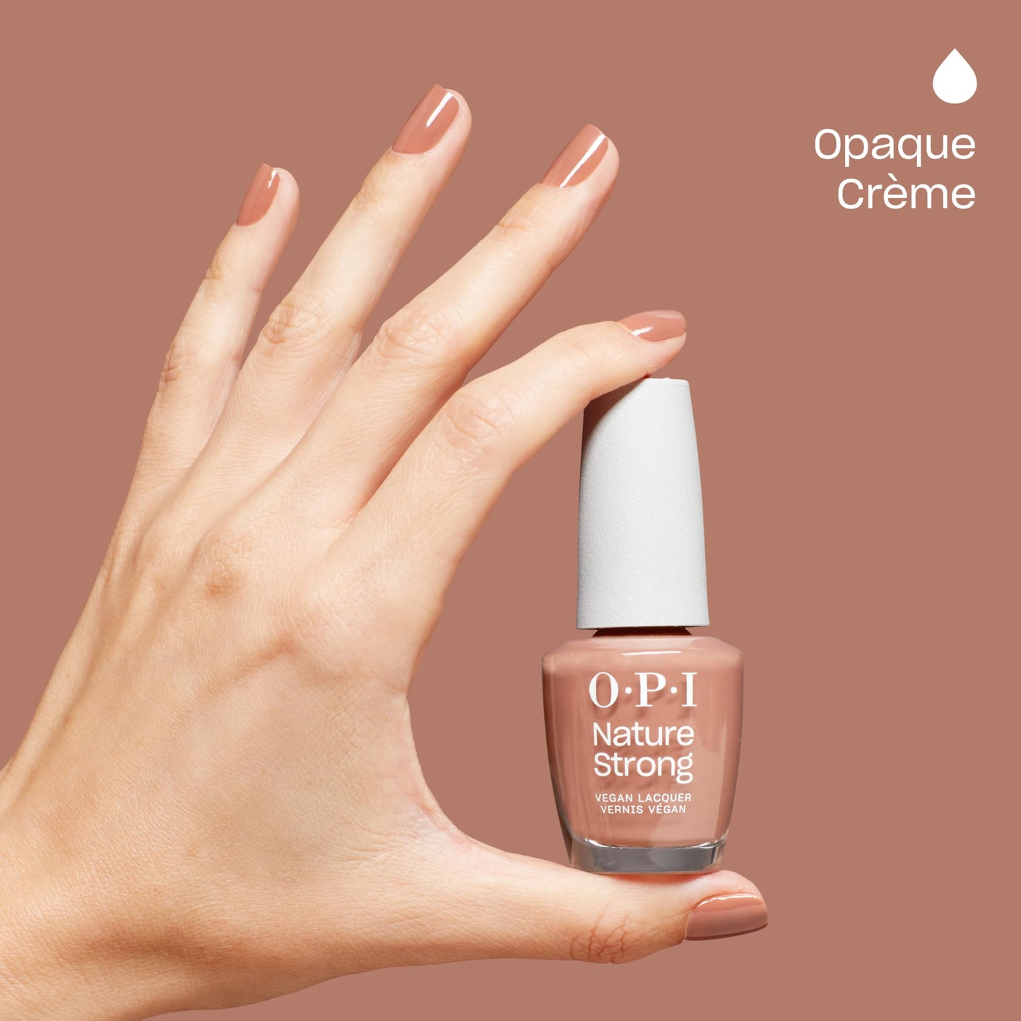 OPI Nature Strong Rooting For Hue | Opaque Warm Brown Crème Natural Origin Nail Polish LE | Plant Based, Vegan, Cruelty Free