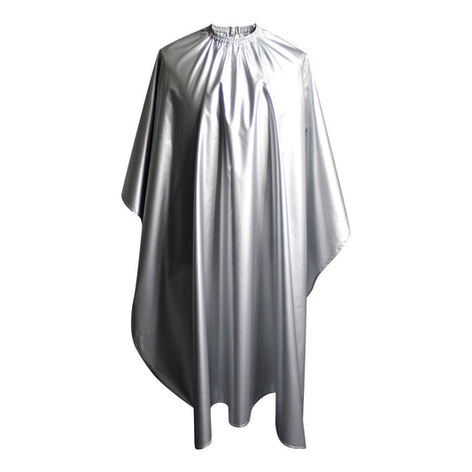 SMARTHAIR Professional Salon Cape Polyester Shampoo & Chemical Resistant Barber Haircut Cape,54”x62”,Silver,C012001B-S