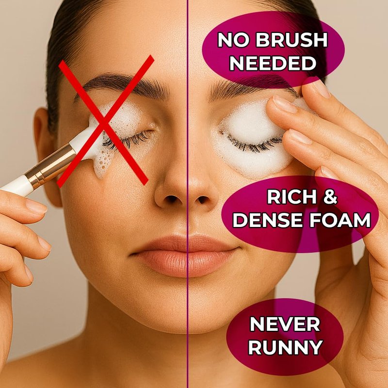 SecretsID Lash Shampoo Kit for Eyelash Extensions - Premium Salon-Grade Made in the USA 210 mL Fragrance-Free Eyelid Foaming Cleanser