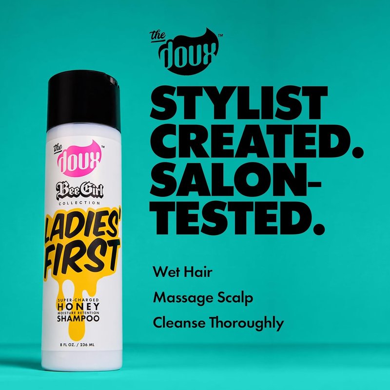 Ladies First Honey Shampoo - Nourishing Curl Shampoo with Honey, Aloe & Vitamins | Moisturizing Formula for Women
