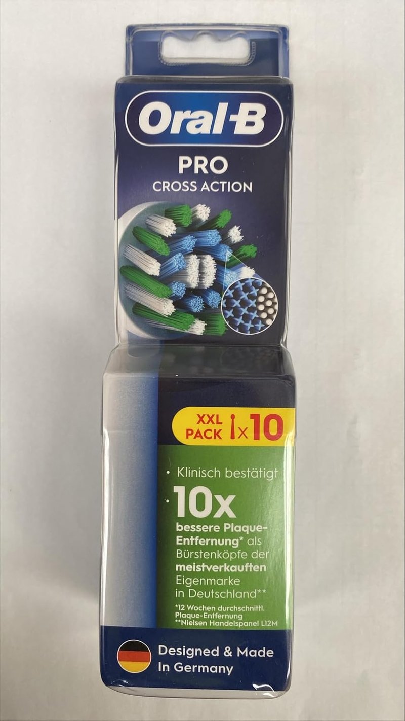 Oral-B Pro Cross Action Replacement Brush Heads - 10 Count Electric Toothbrush Refills | Compatible with Most Models