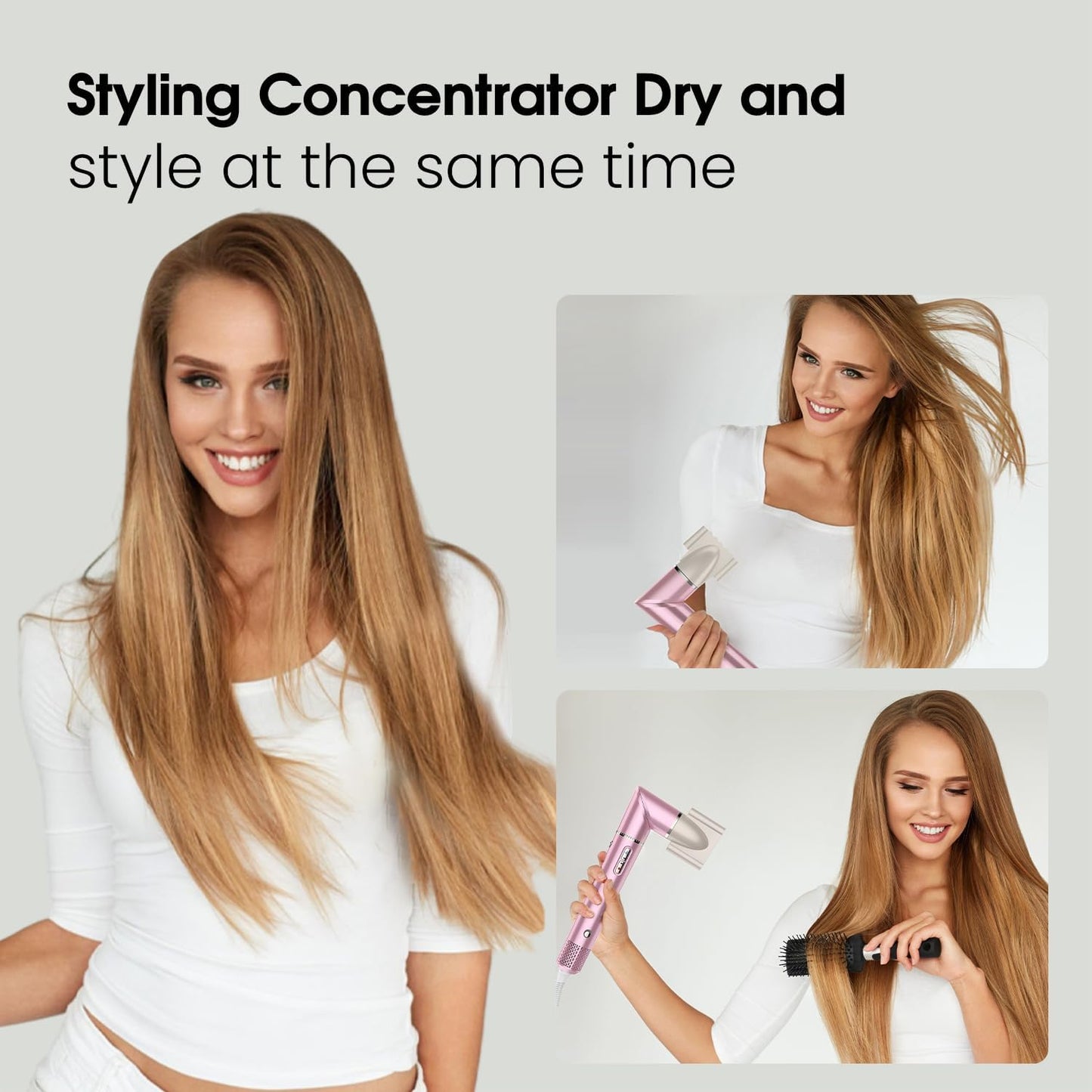 3 in 1 Hair Dryer Brush & Styler Set - Fast Drying, Straightening & Volumizing Tool | No Heat Damage for All Hair Types