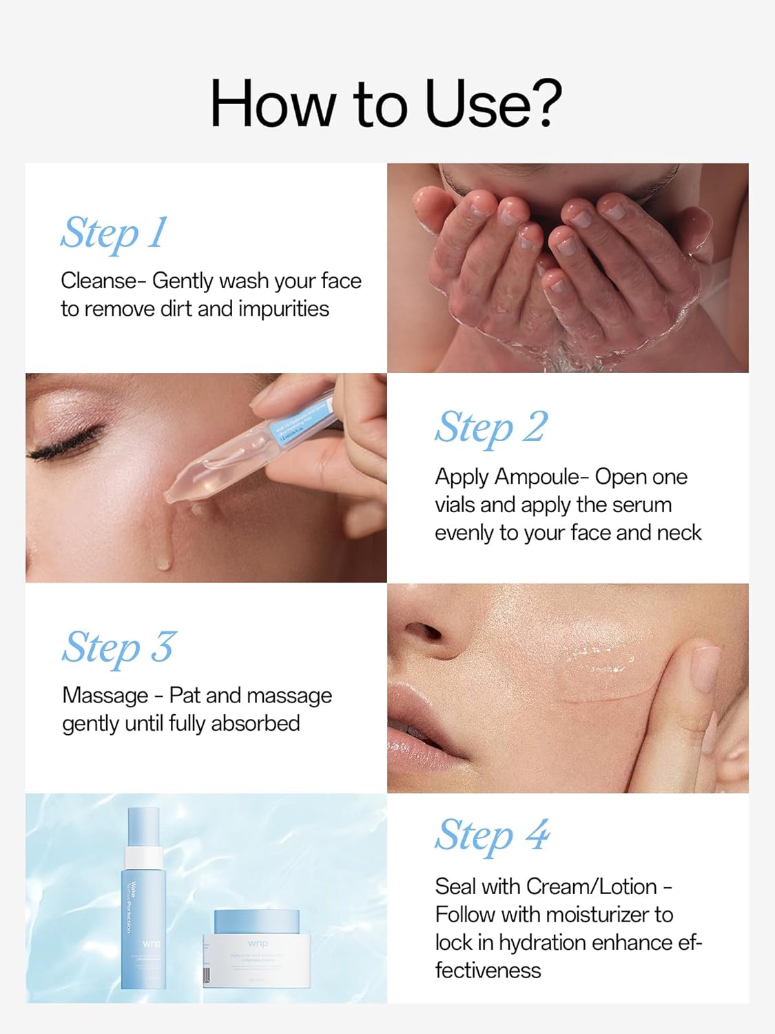 Hyaluronic Acid Serum 3% for Face - Ultra Hydrating Anti-Aging Moisturizer | 10 Single-Use Vials