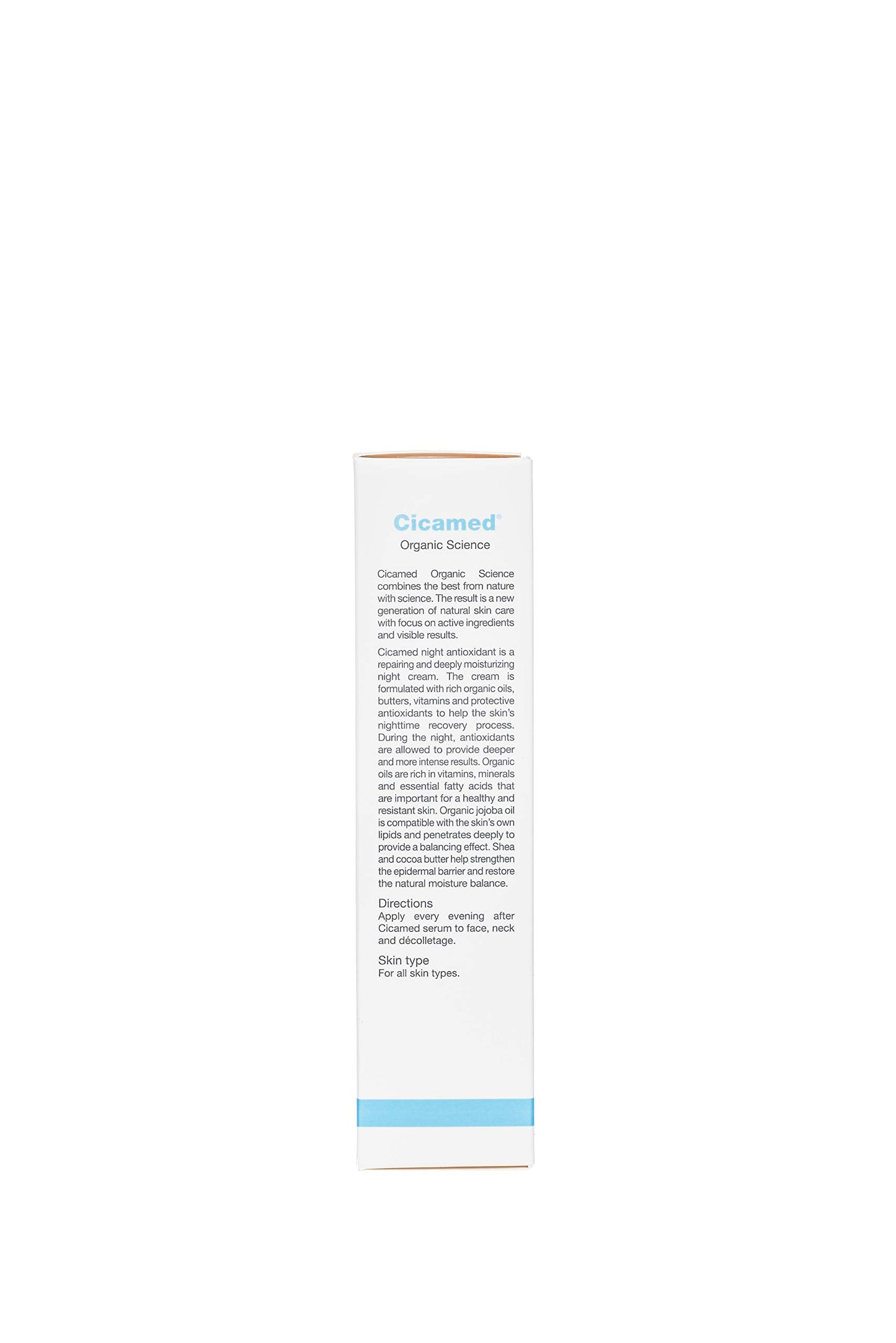 Cicamed Advanced Night Repair Antioxidant Facial Moisturizer Cream, Organic Science