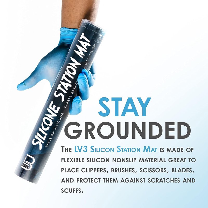 L3 Silicone Mat - Comfortable and Durable Non-Slip - Protects Against Scratches and Scuffs - Great for Barber and Hair Stylist Working Spaces (3 Pack)