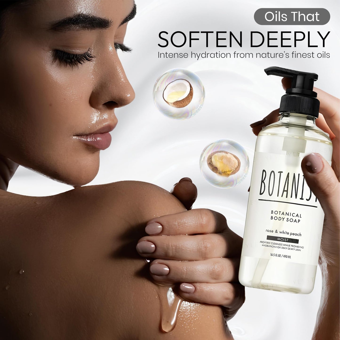 Botanist Natural Body Wash for Women, Mens Full Body Wash for Sensitive Skin by Squalane, Shea Butter& Aloe Vera, Sulfate Free Shower Gel & Bath Soap from Japan 16.5 Fl Oz Cassis & Leaf Green 2EA