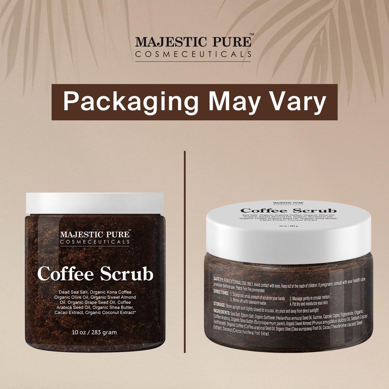 Arabica Coffee Scrub - Natural Exfoliating Body Scrub for Stretch Marks, Acne, Eczema & More | 10 Ounces
